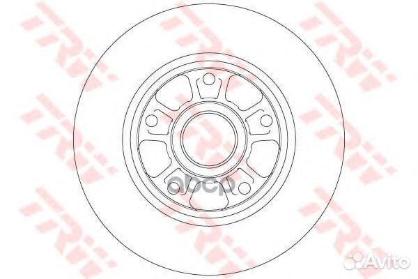 Диск тормозной задний renault megane III DF6182