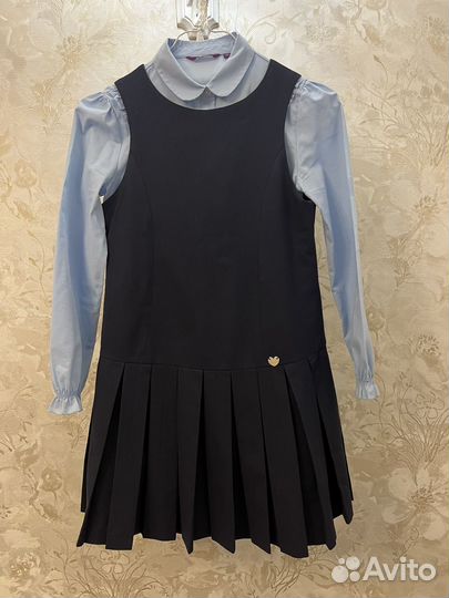 Школьная форма для девочки синяя 140