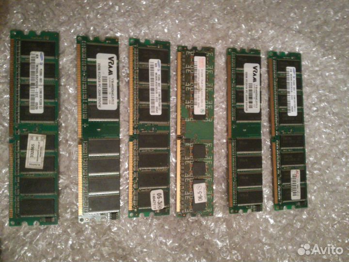 Оперпамять ddr2 1GB.512, 256,128, 64, к компьютеру