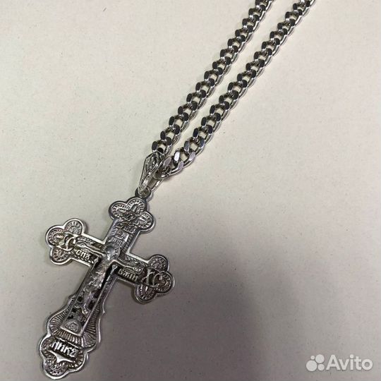 Серебряная цепочка с крестом Т15967