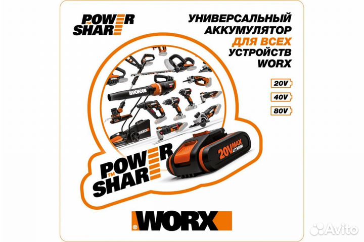 Дисковая аккумуляторная пила worx WX530