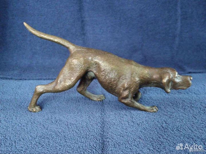 Бронзовая фигурка охотничий собаки до 1917г