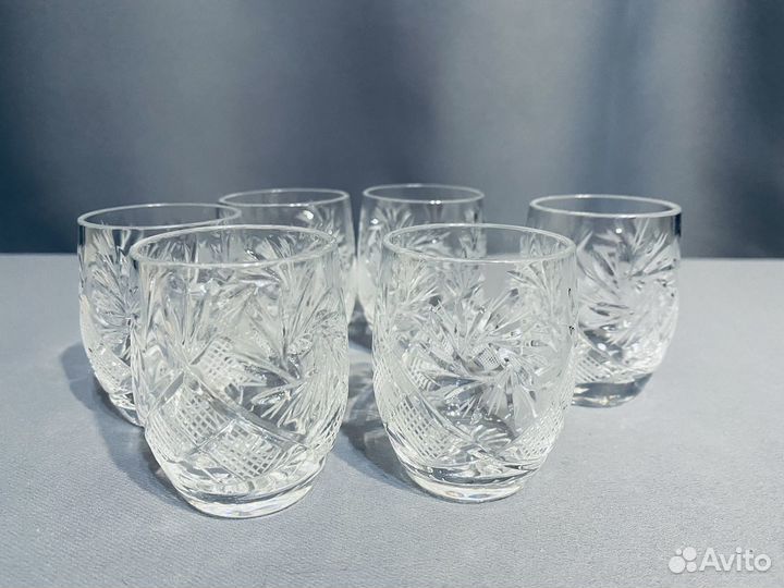 Стопки хрустальные. Прошлый век. СССР