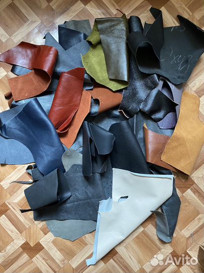 Кожа натуральная в лоскутах для рукоделия