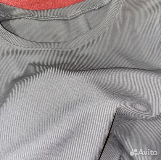 Кроп топ с длинным рукавом рубчик