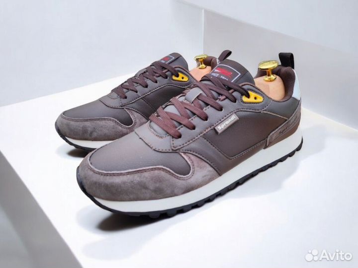 Мужские кожаные кроссовки Sprandi