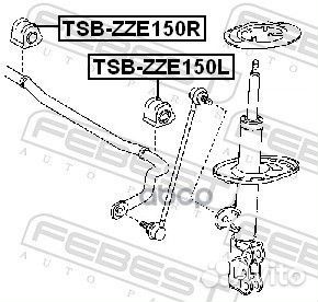 Втулка переднего стабилизатора левая D21.2 toyo