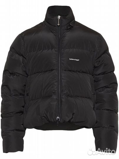 Пуховик дутый Balenciaga Black зимняя