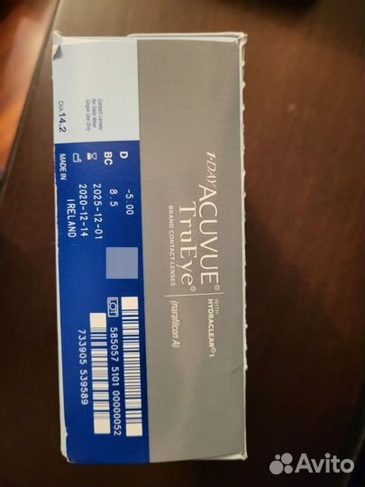 Линзы контактные acuvue TruEye -5 180 шт