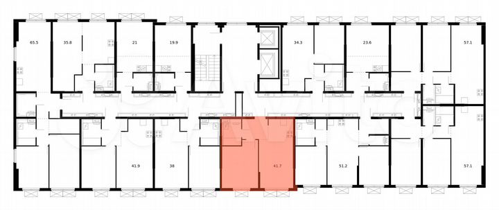 1-к. квартира, 41,7 м², 3/13 эт.