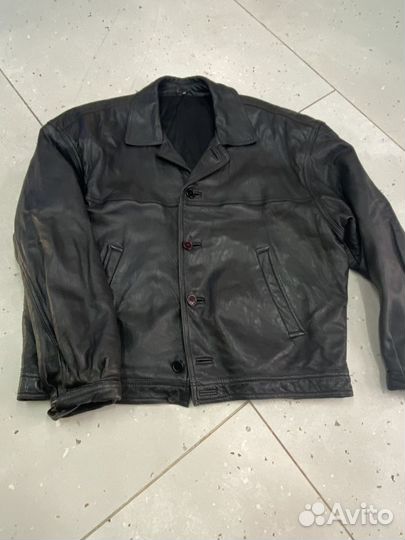 Кожаная куртка мужская 52 54 натуральная бу