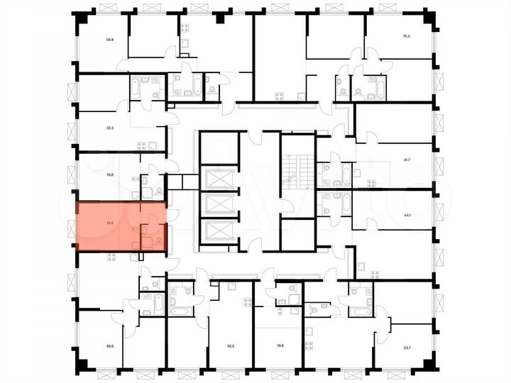 Квартира-студия, 19,8 м², 15/25 эт.