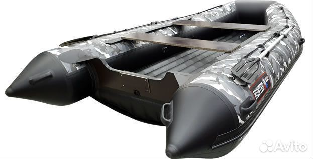 Лодка надувная Hunter (Хантер) 360А серый камуфляж