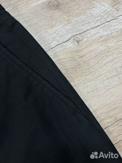 Чёрные мужские хлопковые брюки слаксы Strenesse