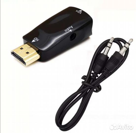 Переходник преобразователь hdmi на VGA и audio