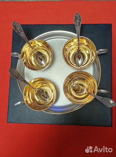 Кофейный набор из мельхиора