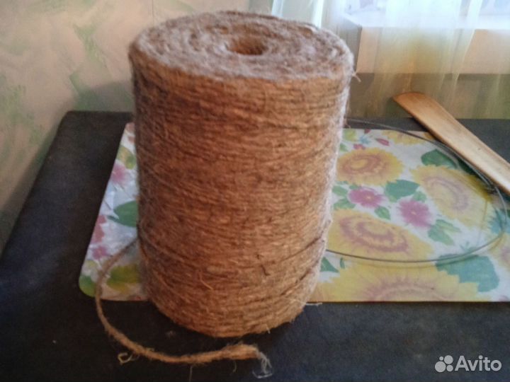 Натуральная бечевка,большая бухта 1000м