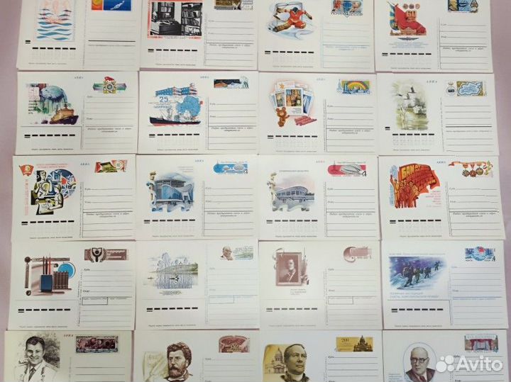 Почтовые карточки и конверты чистые