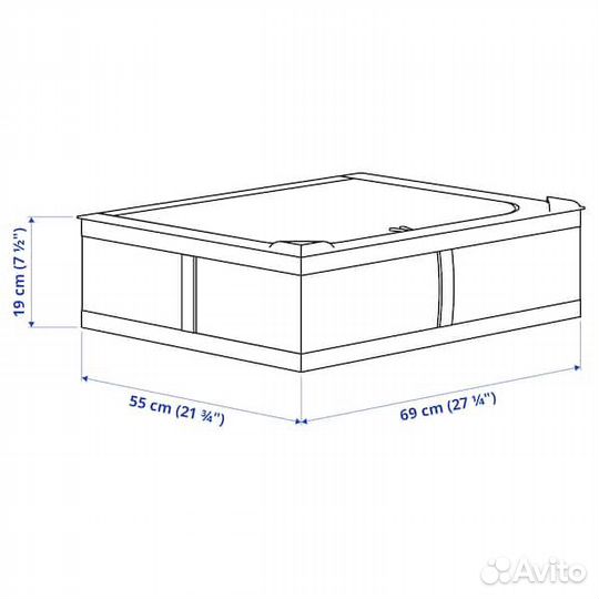Skubb IKEA 004.000.03 Сумка для хранения 69x55x19 см Тёмно-серый