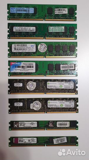 DDR2 для компьютера 512Mb, 1Gb, 2Gb