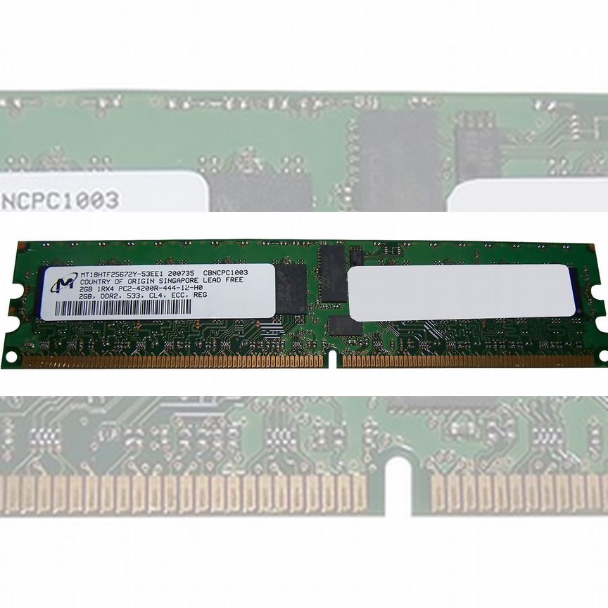 [MT18HTF25672Y-53EE1] Оперативная Память Micron 2gb Mt18htf25672y-53ee1