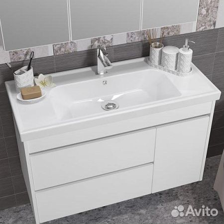Тумба opadiris Фреш 100 бел/бел CeraStyle Frame