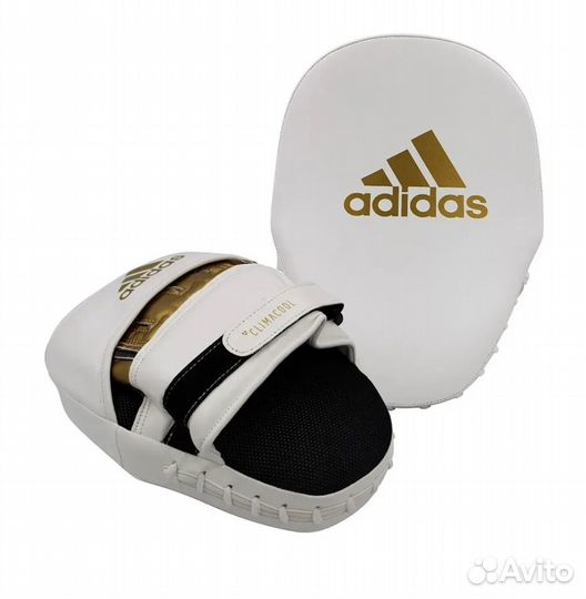 Лапы adidas speed coach aero (белый-золотой)
