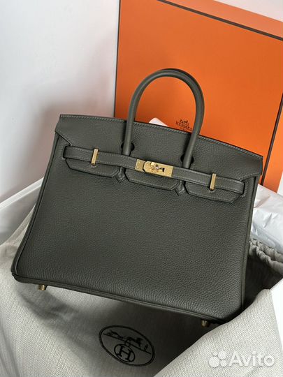 Сумка Hermes Birkin 25 Vert de Gris / Togo / Ghw