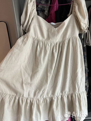 Платье женское сарафан лен