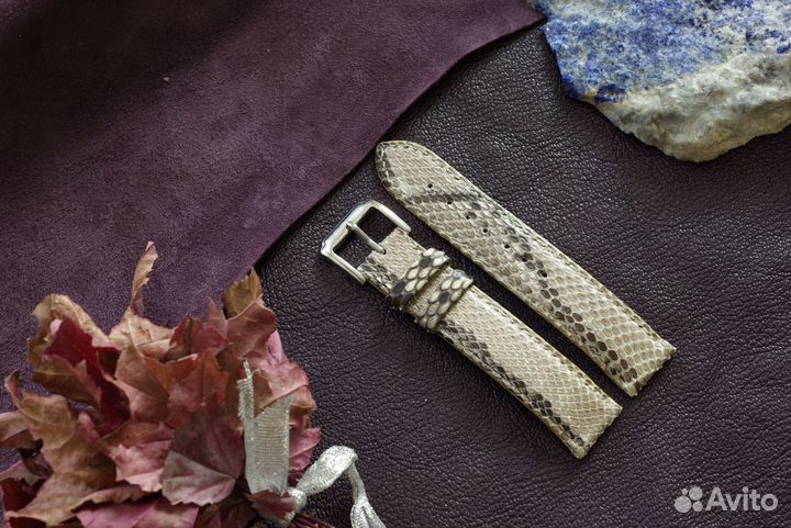 Ремешок на часы Guess, кожа питона. Handmade