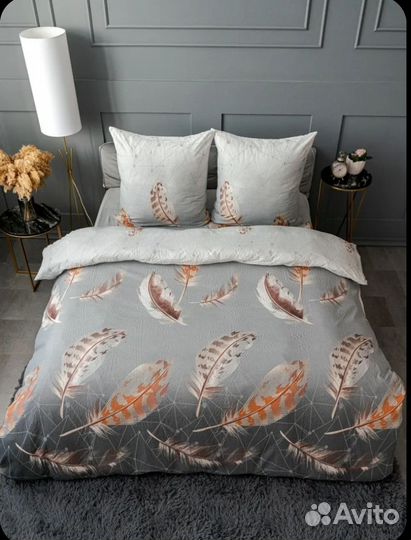 Постельное бельё евро новое 200х220