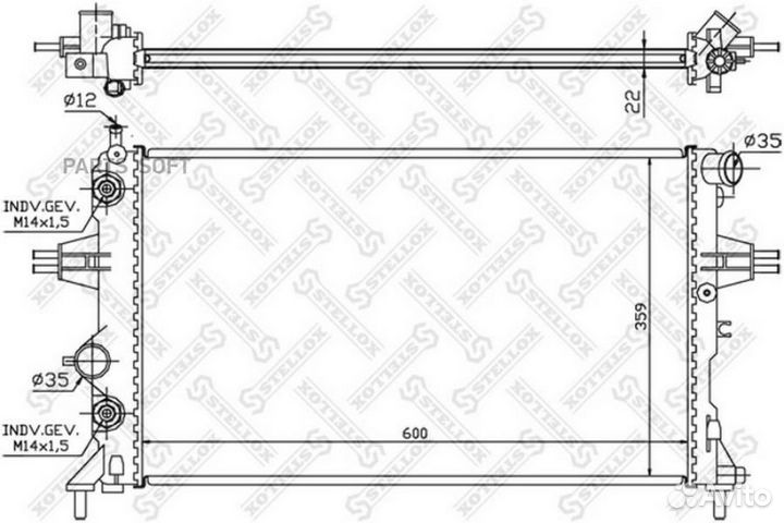 Радиатор Opel Astra 1.4-1.8 16V 98