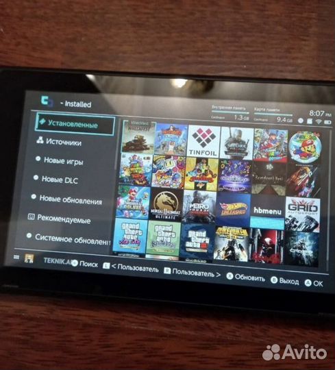 Чипованная Nintendo Switch rev2