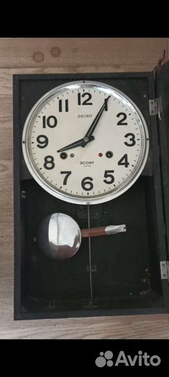 Старинные Часы настенные механические seiko с боем