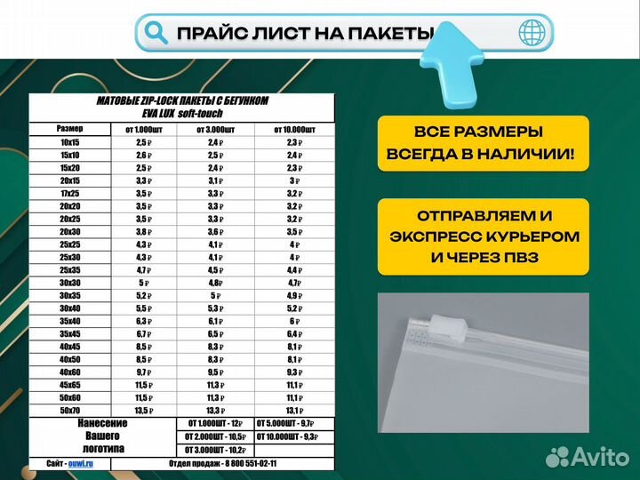 Зип пакеты с бегунком с нанесением лого для бизнеса 30х40