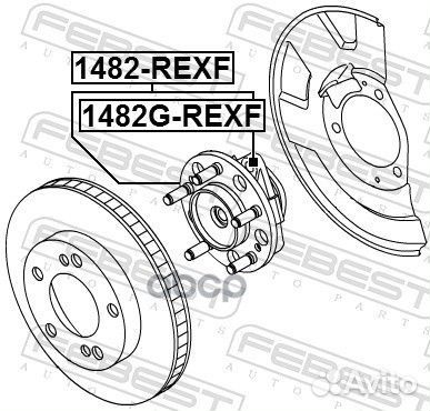 Ступица передняя 1482G-rexf Febest