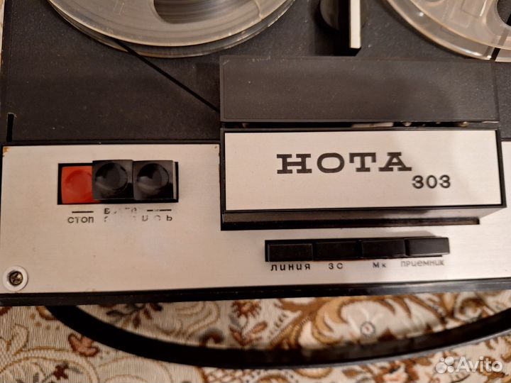 Катушечный магнитофон приставка Нота-303 ламповая