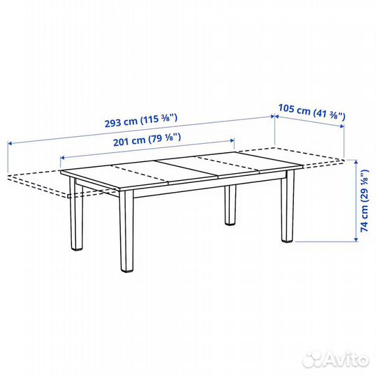 Стол обеденный IKEA стурнэс