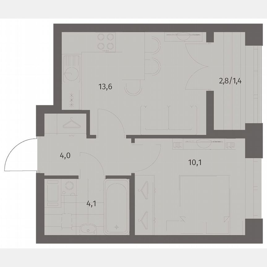 1-к. квартира, 33,2 м², 7/11 эт.