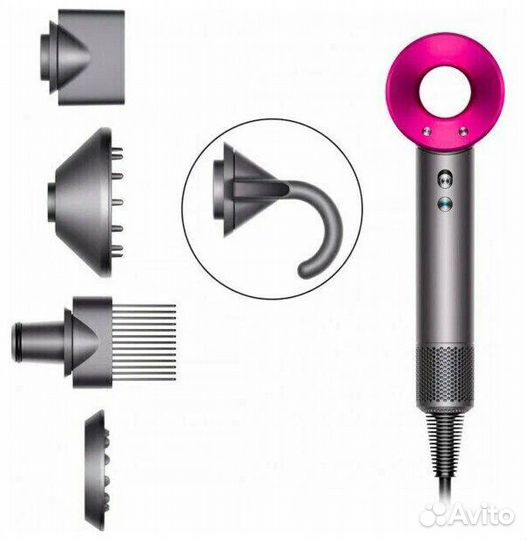 Фен Dyson Supersonic HD07, фуксия