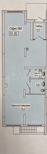 Офис, 91.5 м²