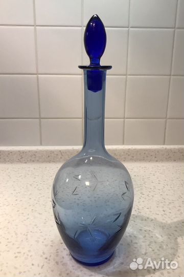 Штоф кобальтовое стекло СССР