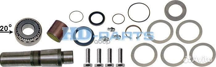 Р/К шкворня scania с подш. d40x45x222mm (бурт на