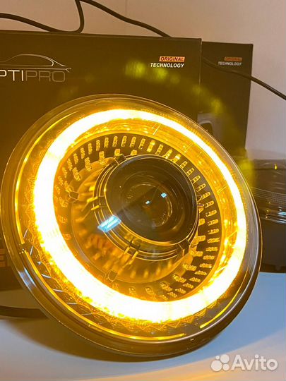 Светодиодные Bi-led фары нива с дхо 90W