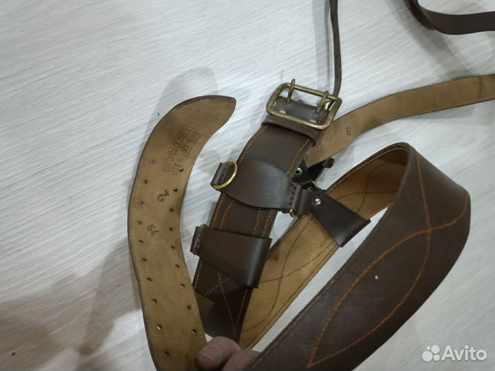Армейский кожаный ремень портупея (СССР)