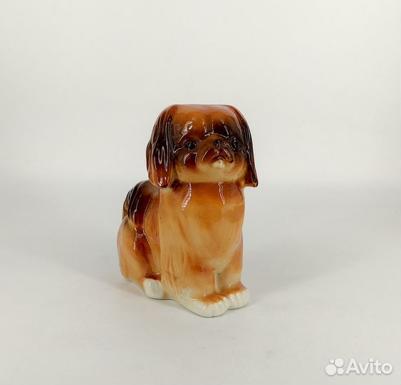 Статуэтка собака пекинес мопс СССР лфз анималистка