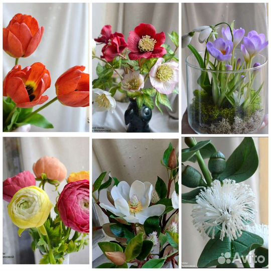 Цветы из холодного фарфора. И мастер-классы