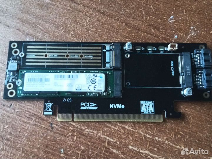 Райзер pci-e с ssd на 128 gb