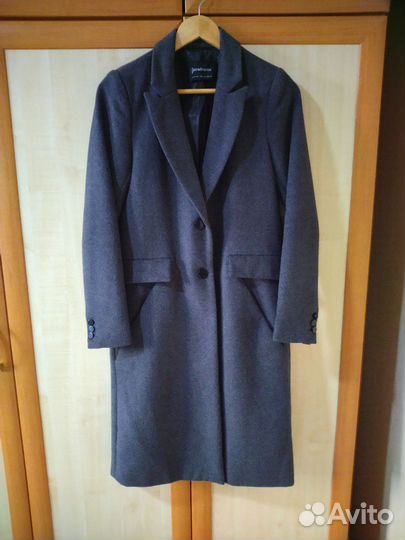 Пальто женское серое Stradivarius