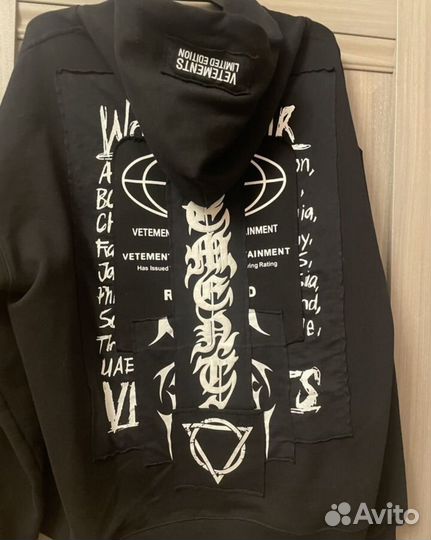 Vetements hardcore patch hoodie